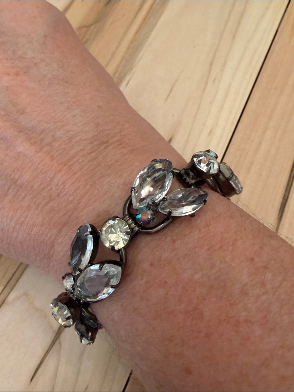 Crystal Floral Link Bracelet